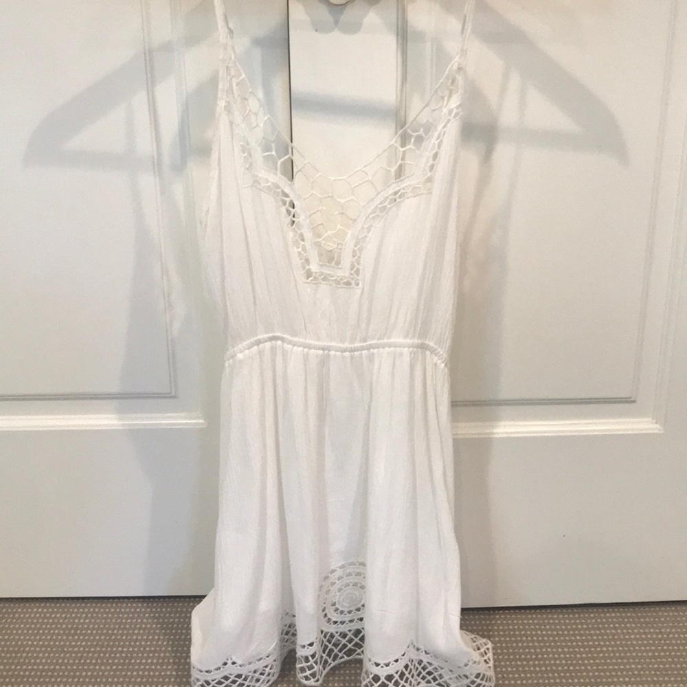 Millau white mini dress with accents